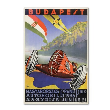 Vintage Apple Collection 'Budapest Travel' Canvas Art,30x47
